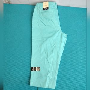 St. John's Bay Women's Mid-Rise Capri Pants Aqua Sz 12